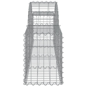 vidaXL Arched Gabion Baskets 11 pcs 200x30x40/60 cm Galvanised Iron