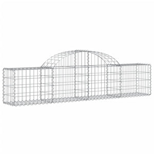 vidaXL Arched Gabion Baskets 13 pcs 200x30x40/60 cm Galvanised Iron