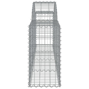 vidaXL Arched Gabion Baskets 10 pcs 200x30x60/80 cm Galvanised Iron