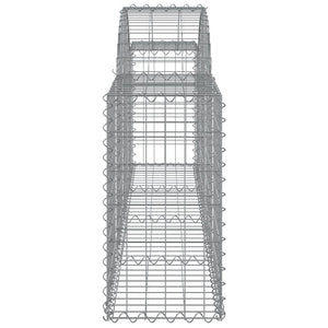 vidaXL Arched Gabion Baskets 20 pcs 200x30x60/80 cm Galvanised Iron