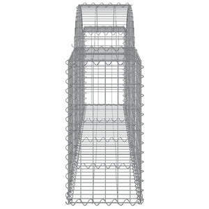 vidaXL Arched Gabion Baskets 25 pcs 200x30x60/80 cm Galvanised Iron