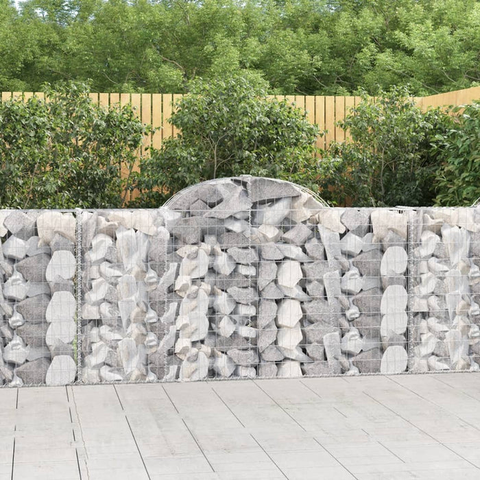 vidaXL Arched Gabion Baskets 50 pcs 200x30x100/120 cm Galvanised Iron