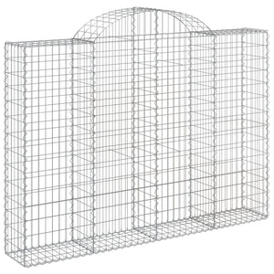 vidaXL Arched Gabion Baskets 25 pcs 200x30x140/160 cm Galvanised Iron