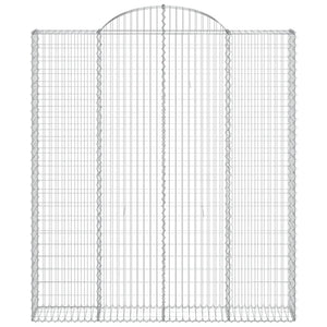 vidaXL Arched Gabion Baskets 3 pcs 200x30x220/240 cm Galvanised Iron