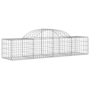 vidaXL Arched Gabion Baskets 6 pcs 200x50x40/60 cm Galvanised Iron