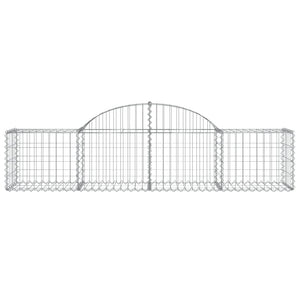 vidaXL Arched Gabion Baskets 9 pcs 200x50x40/60 cm Galvanised Iron