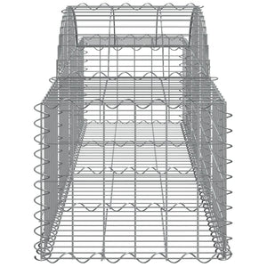 vidaXL Arched Gabion Baskets 9 pcs 200x50x40/60 cm Galvanised Iron