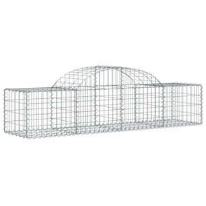 vidaXL Arched Gabion Baskets 11 pcs 200x50x40/60 cm Galvanised Iron