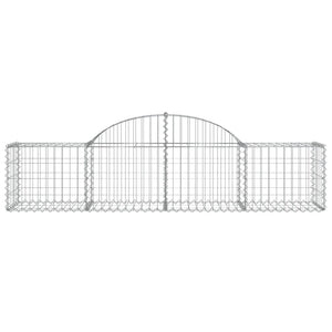 vidaXL Arched Gabion Baskets 11 pcs 200x50x40/60 cm Galvanised Iron