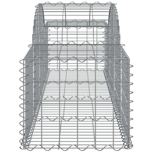 vidaXL Arched Gabion Baskets 18 pcs 200x50x40/60 cm Galvanised Iron