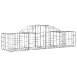 vidaXL Arched Gabion Baskets 20 pcs 200x50x40/60 cm Galvanised Iron