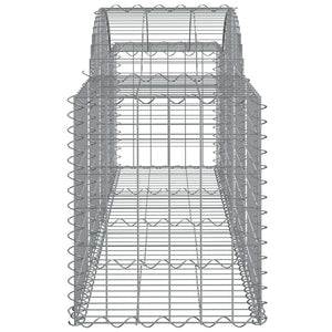 vidaXL Arched Gabion Baskets 3 pcs 200x50x60/80 cm Galvanised Iron