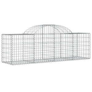 vidaXL Arched Gabion Baskets 5 pcs 200x50x60/80 cm Galvanised Iron