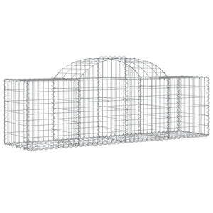 vidaXL Arched Gabion Baskets 50 pcs 200x50x60/80 cm Galvanised Iron