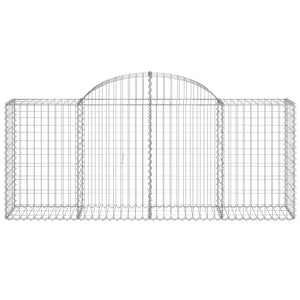 vidaXL Arched Gabion Baskets 6 pcs 200x50x80/100 cm Galvanised Iron