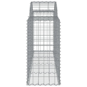 vidaXL Arched Gabion Baskets 6 pcs 200x50x80/100 cm Galvanised Iron