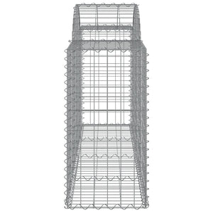 vidaXL Arched Gabion Baskets 7 pcs 200x50x80/100 cm Galvanised Iron