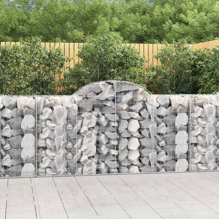 vidaXL Arched Gabion Baskets 20 pcs 200x50x100/120 cm Galvanised Iron