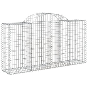 vidaXL Arched Gabion Baskets 50 pcs 200x50x100/120 cm Galvanised Iron