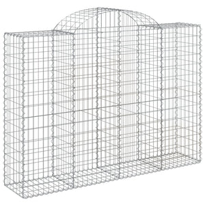 vidaXL Arched Gabion Baskets 30 pcs 200x50x140/160 cm Galvanised Iron