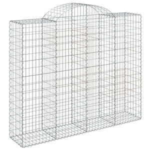 vidaXL Arched Gabion Baskets 6 pcs 200x50x160/180 cm Galvanised Iron