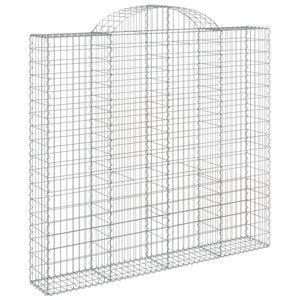 vidaXL Arched Gabion Baskets 18 pcs 200x50x180/200 cm Galvanised Iron