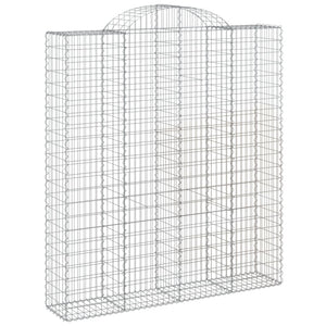 vidaXL Arched Gabion Baskets 6 pcs 200x50x220/240 cm Galvanised Iron