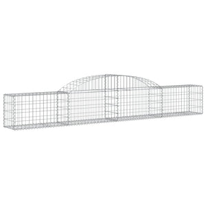 vidaXL Arched Gabion Baskets 5 pcs 300x30x40/60 cm Galvanised Iron