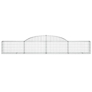 vidaXL Arched Gabion Baskets 5 pcs 300x30x40/60 cm Galvanised Iron