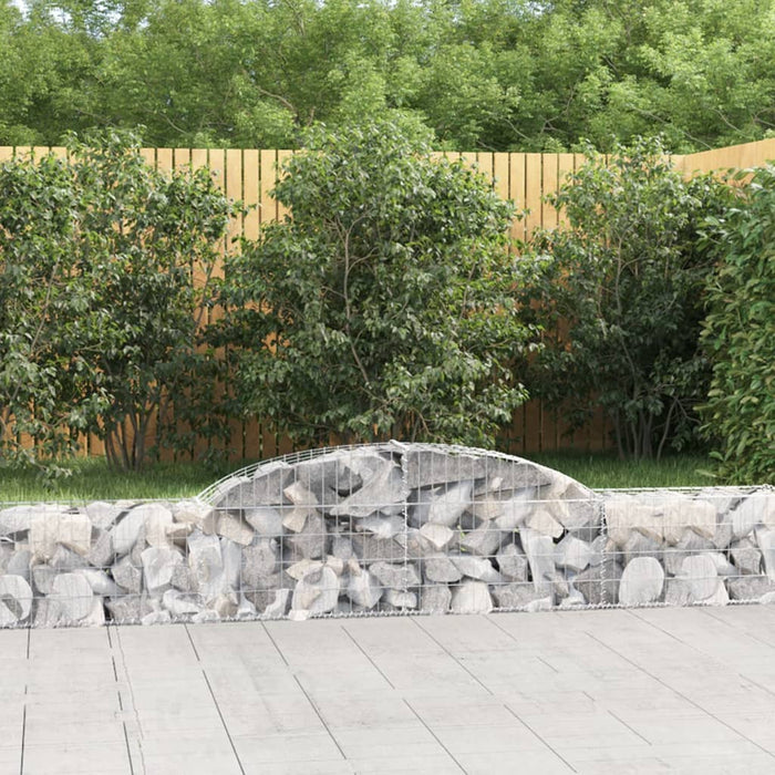 vidaXL Arched Gabion Baskets 5 pcs 300x30x40/60 cm Galvanised Iron