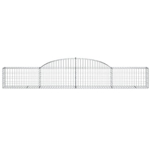 vidaXL Arched Gabion Baskets 6 pcs 300x30x40/60 cm Galvanised Iron