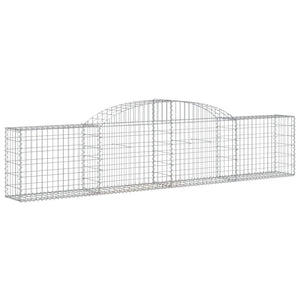 vidaXL Arched Gabion Baskets 3 pcs 300x30x60/80 cm Galvanised Iron