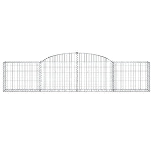 vidaXL Arched Gabion Baskets 3 pcs 300x30x60/80 cm Galvanised Iron