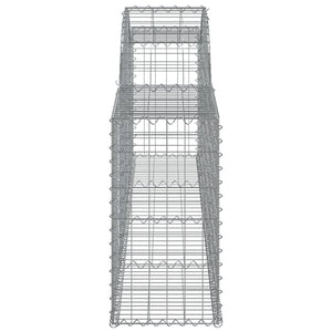 vidaXL Arched Gabion Baskets 3 pcs 300x30x60/80 cm Galvanised Iron