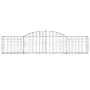 vidaXL Arched Gabion Baskets 11 pcs 300x30x60/80 cm Galvanised Iron