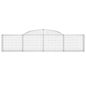 vidaXL Arched Gabion Baskets 13 pcs 300x30x60/80 cm Galvanised Iron