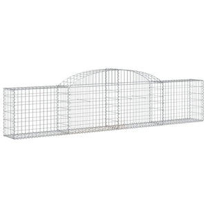 vidaXL Arched Gabion Baskets 30 pcs 300x30x60/80 cm Galvanised Iron