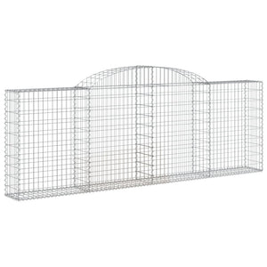 vidaXL Arched Gabion Baskets 2 pcs 300x30x100/120 cm Galvanised Iron