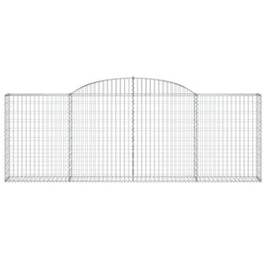 vidaXL Arched Gabion Baskets 2 pcs 300x30x100/120 cm Galvanised Iron