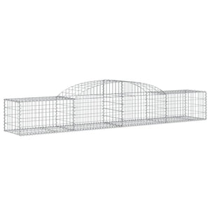 vidaXL Arched Gabion Baskets 5 pcs 300x50x40/60 cm Galvanised Iron