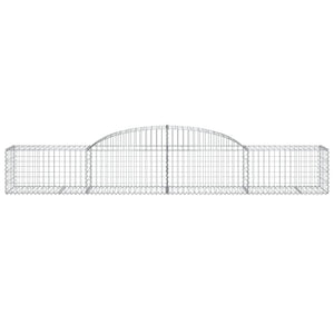 vidaXL Arched Gabion Baskets 5 pcs 300x50x40/60 cm Galvanised Iron