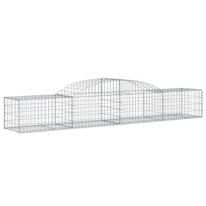 vidaXL Arched Gabion Baskets 17 pcs 300x50x40/60 cm Galvanised Iron