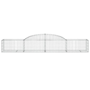 vidaXL Arched Gabion Baskets 25 pcs 300x50x40/60 cm Galvanised Iron