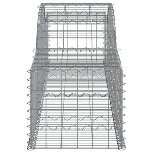 vidaXL Arched Gabion Baskets 25 pcs 300x50x40/60 cm Galvanised Iron