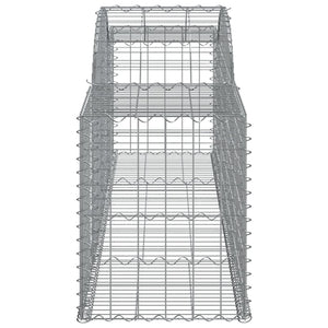 vidaXL Arched Gabion Baskets 2 pcs 300x50x60/80 cm Galvanised Iron