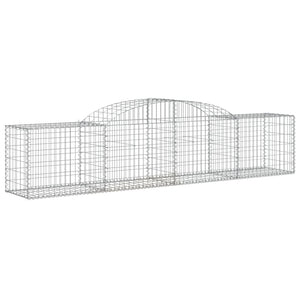 vidaXL Arched Gabion Baskets 3 pcs 300x50x60/80 cm Galvanised Iron