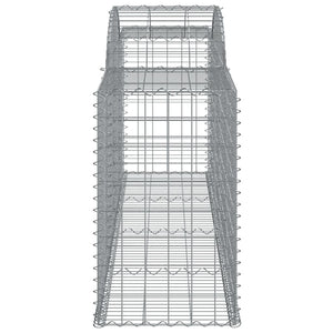 vidaXL Arched Gabion Baskets 4 pcs 300x50x80/100 cm Galvanised Iron