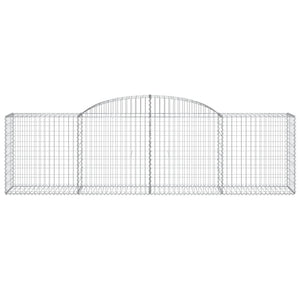 vidaXL Arched Gabion Baskets 6 pcs 300x50x80/100 cm Galvanised Iron