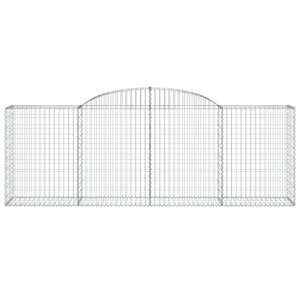 vidaXL Arched Gabion Baskets 25 pcs 300x50x100/120 cm Galvanised Iron