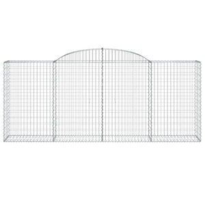 vidaXL Arched Gabion Baskets 3 pcs 300x50x120/140 cm Galvanised Iron